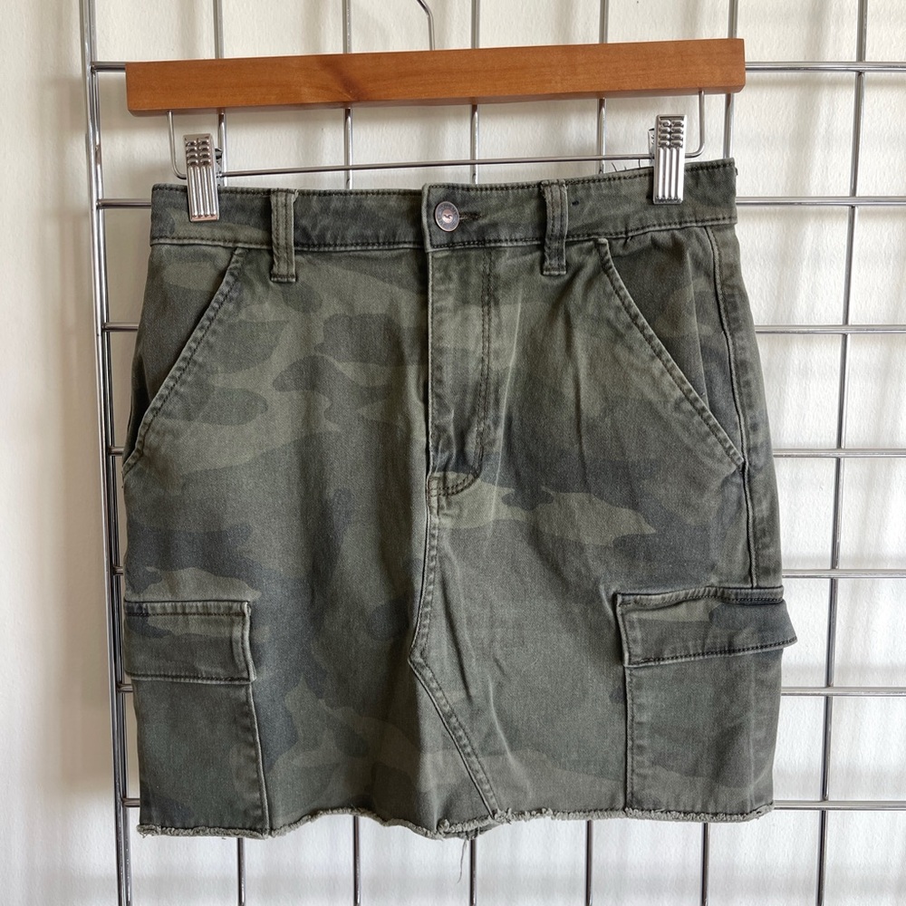 Hollister Olive Green Denim Skirt